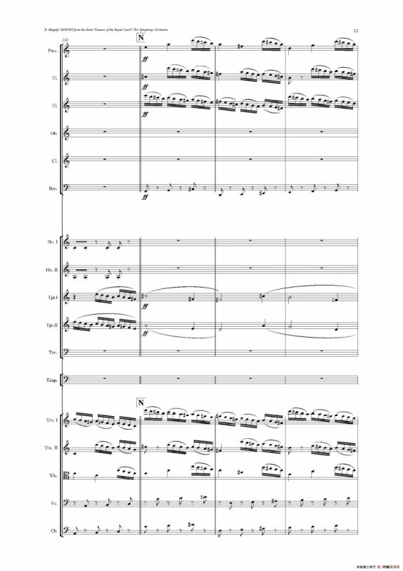 《来自皇室的舞蹈》管弦乐套曲：2.MINUET（小步舞曲）（总谱）