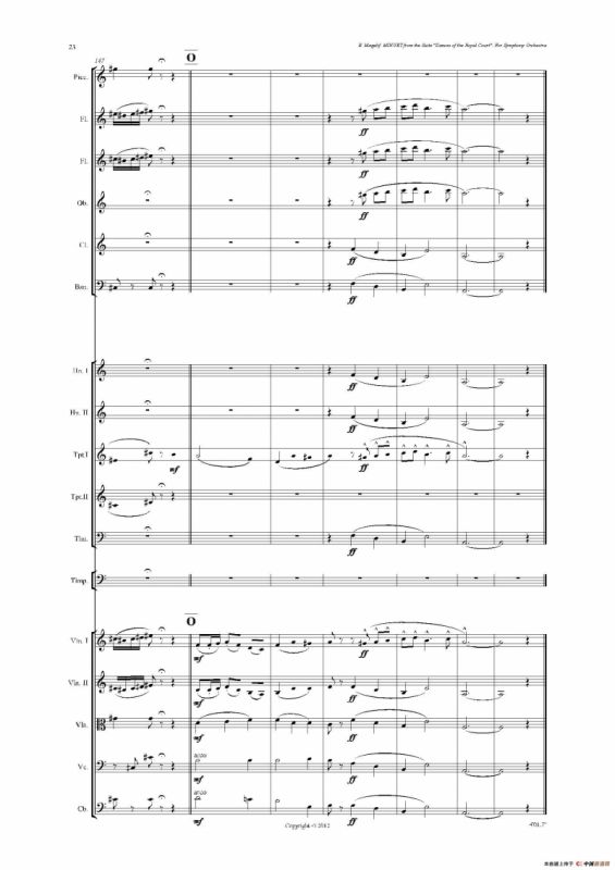 《来自皇室的舞蹈》管弦乐套曲：2.MINUET（小步舞曲）（总谱）