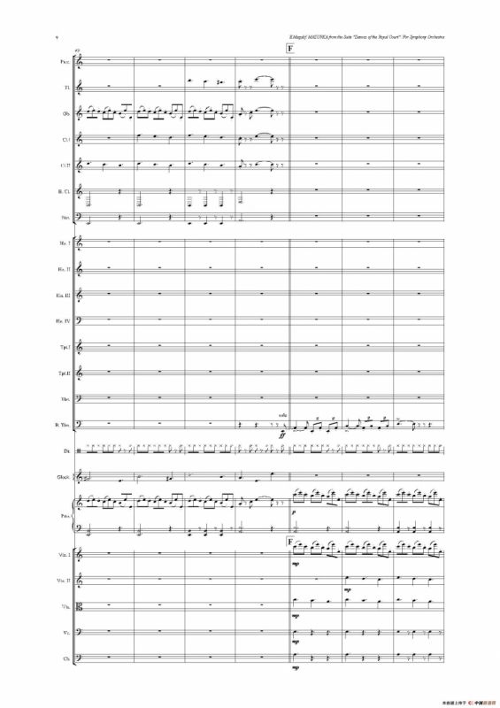 《来自皇室的舞蹈》管弦乐套曲：3.MAZURKA（玛祖卡）（总谱）