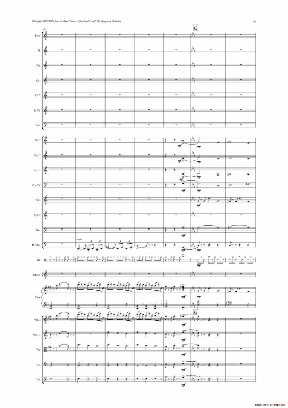 《来自皇室的舞蹈》管弦乐套曲：3.MAZURKA（玛祖卡）（总谱）