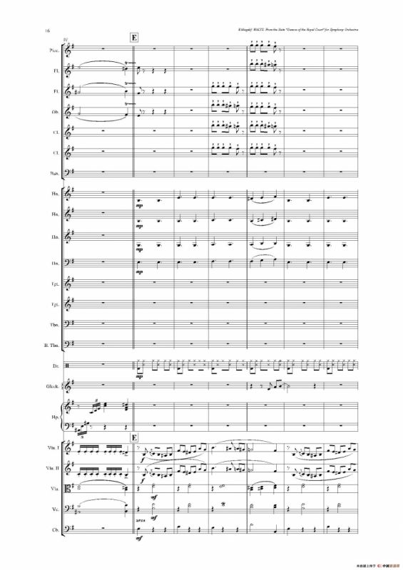《来自皇室的舞蹈》管弦乐套曲：4.WALTZ（华尔兹）（总谱）