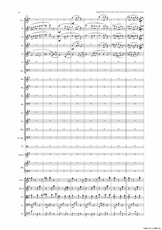 《来自皇室的舞蹈》管弦乐套曲：4.WALTZ（华尔兹）（总谱）