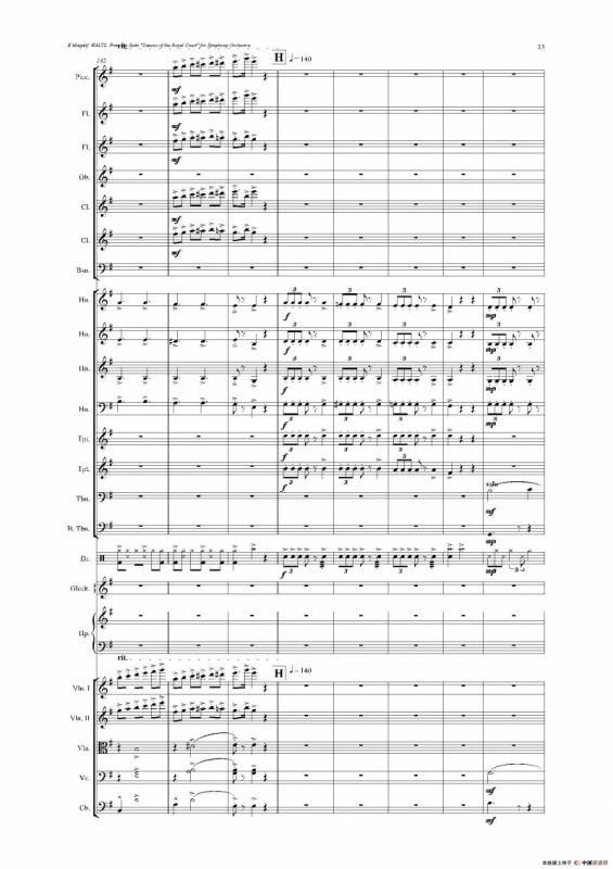 《来自皇室的舞蹈》管弦乐套曲：4.WALTZ（华尔兹）（总谱）