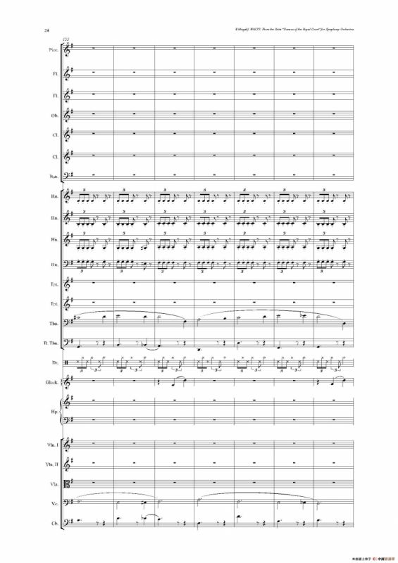 《来自皇室的舞蹈》管弦乐套曲：4.WALTZ（华尔兹）（总谱）