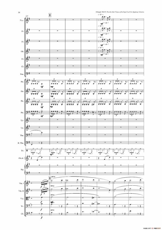 《来自皇室的舞蹈》管弦乐套曲：4.WALTZ（华尔兹）（总谱）