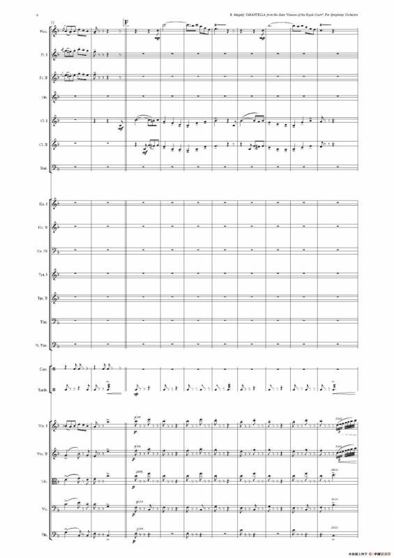 《来自皇室的舞蹈》管弦乐套曲：5.TARANTELLA（塔兰台拉）（总谱）