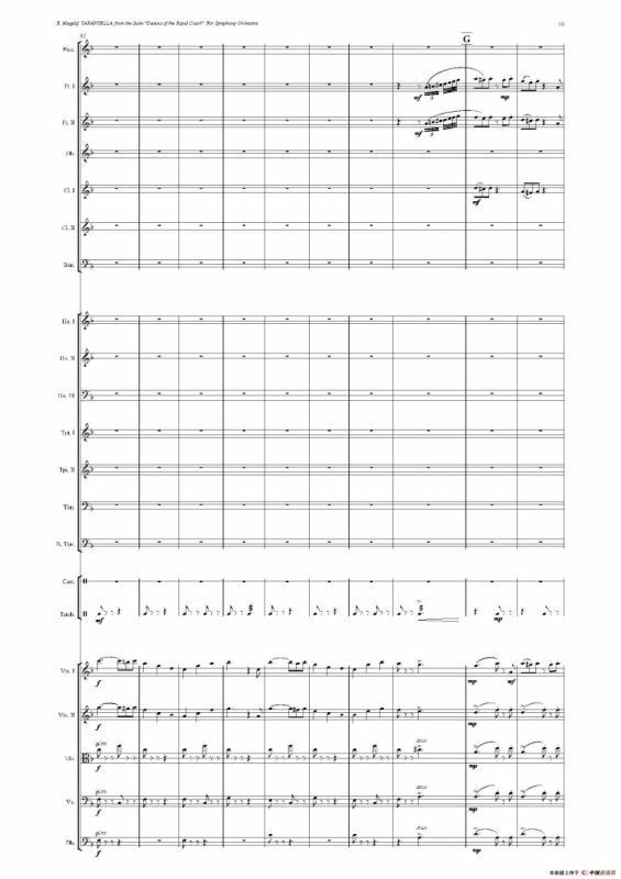 《来自皇室的舞蹈》管弦乐套曲：5.TARANTELLA（塔兰台拉）（总谱）