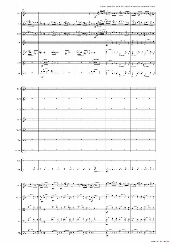 《来自皇室的舞蹈》管弦乐套曲：5.TARANTELLA（塔兰台拉）（总谱）