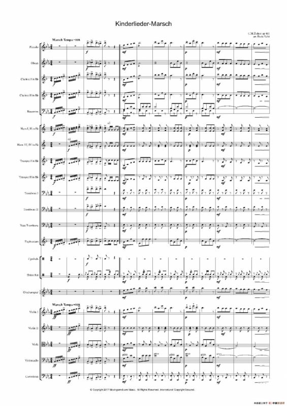 Kinderlieder Marsch（总谱）
