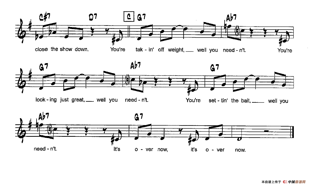 降B爵士乐谱：WHISPER NOT