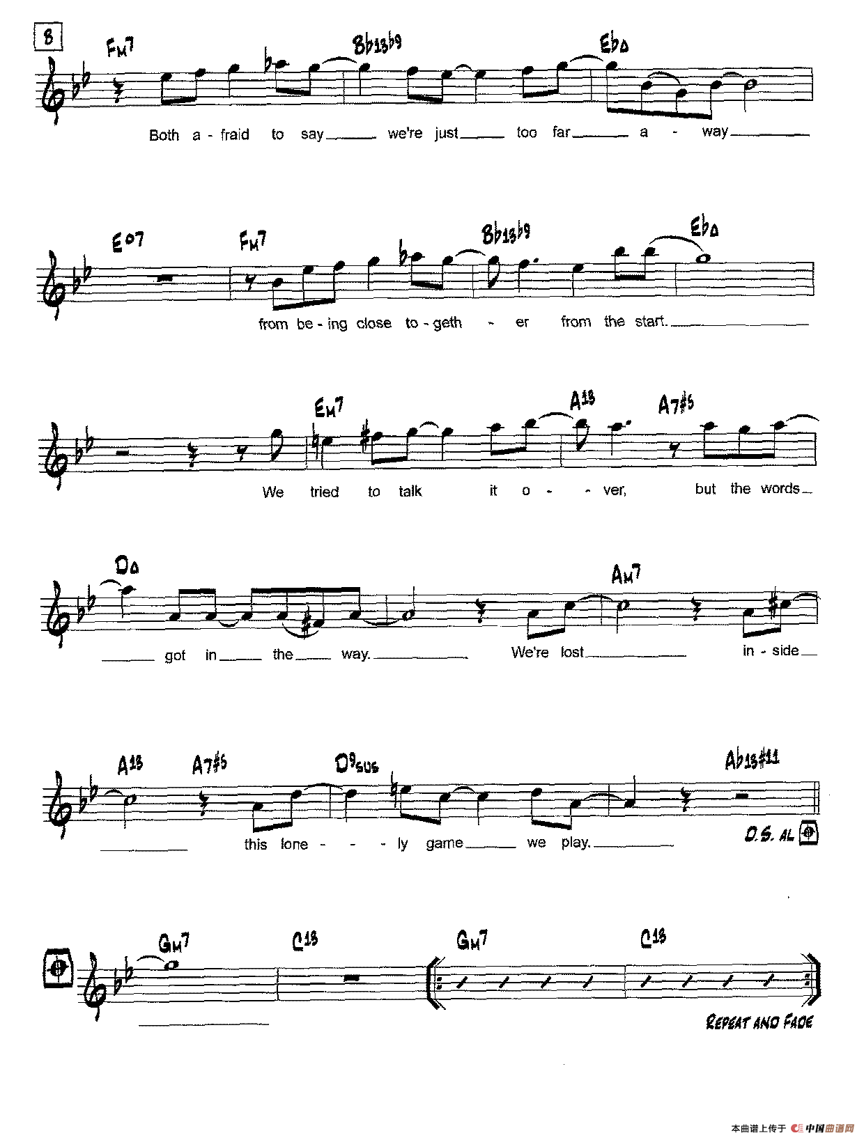 降B爵士乐谱：TRUBBEL