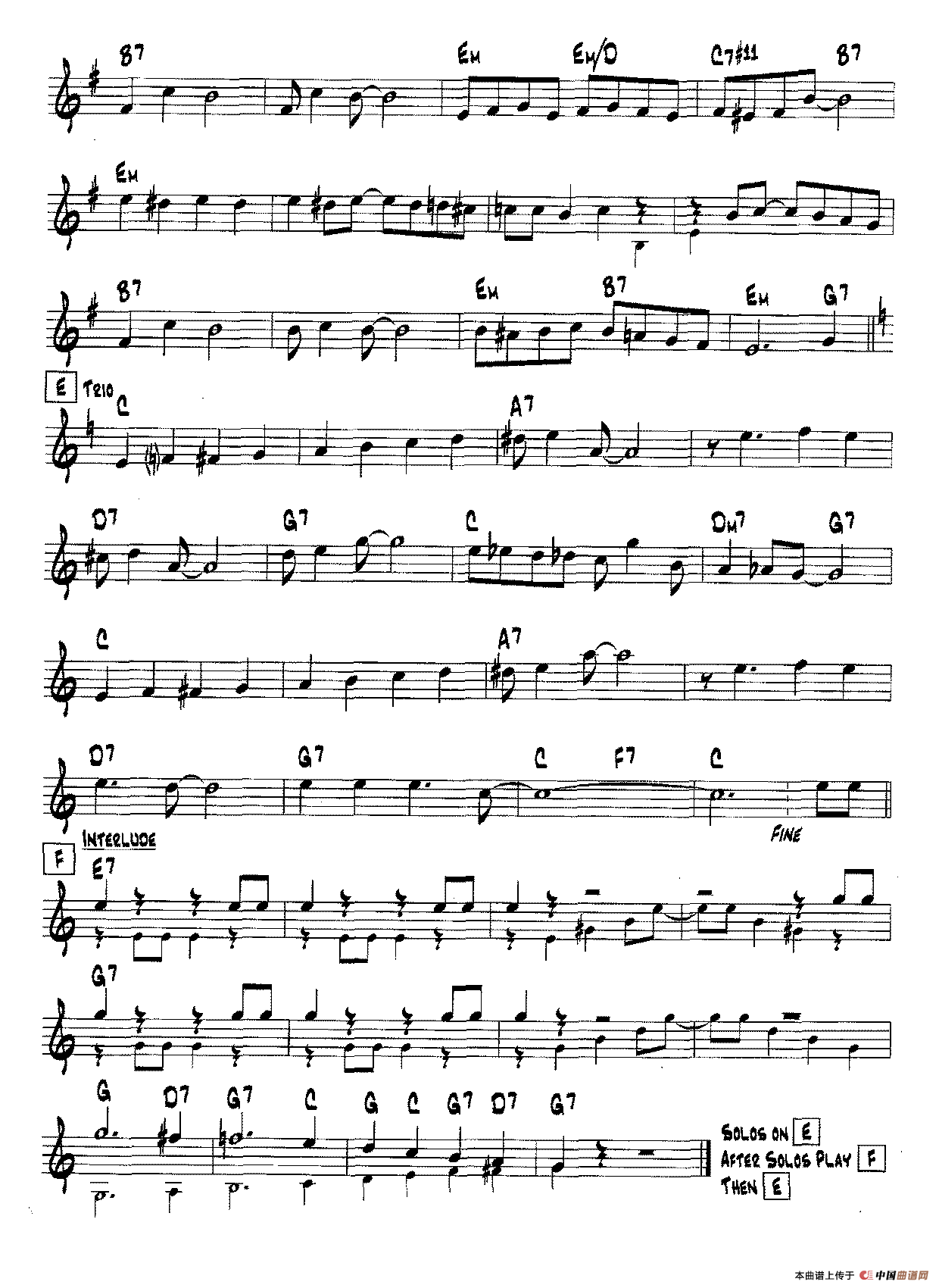 降B爵士乐谱：THATS A PLENTY