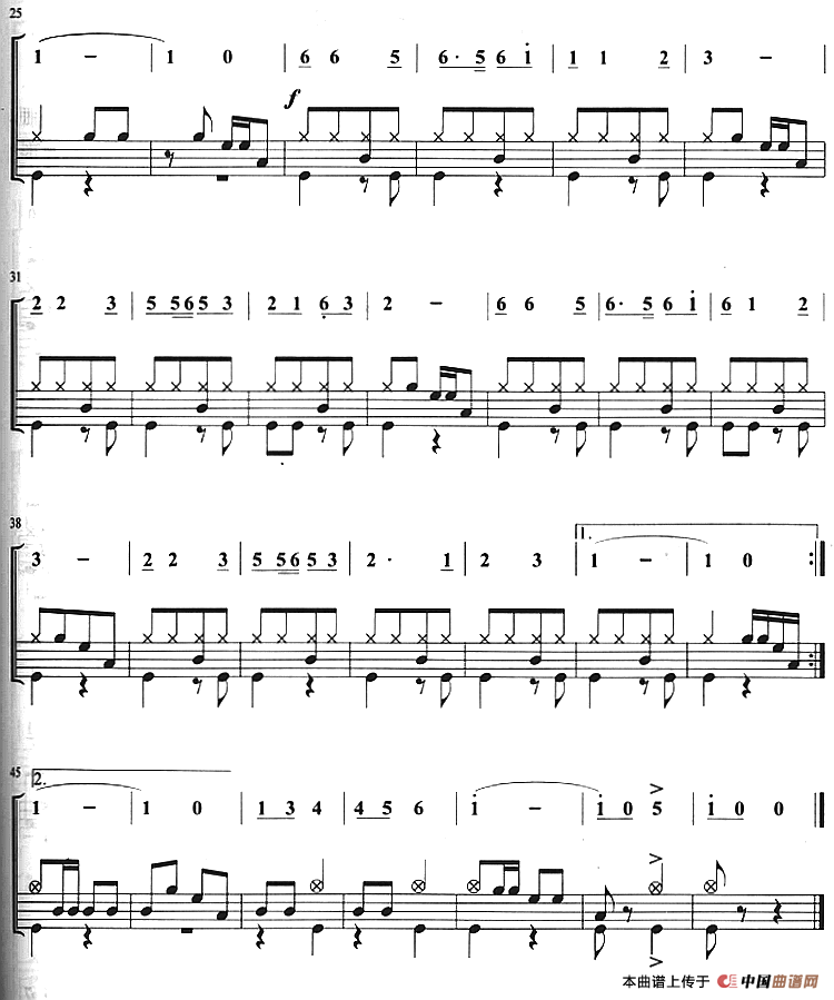 蓝猫淘气（架子鼓、主旋律+鼓谱）