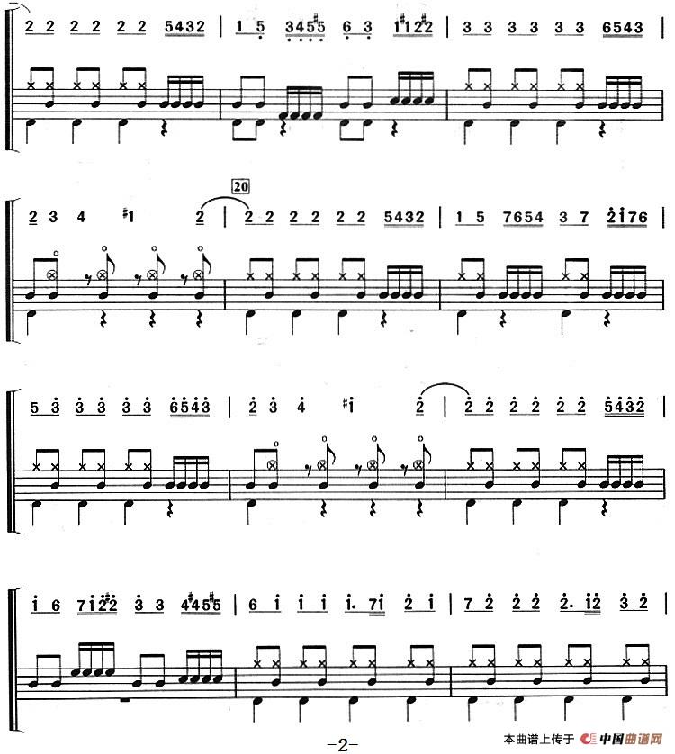 四小天鹅（架子鼓、主旋律+鼓谱）