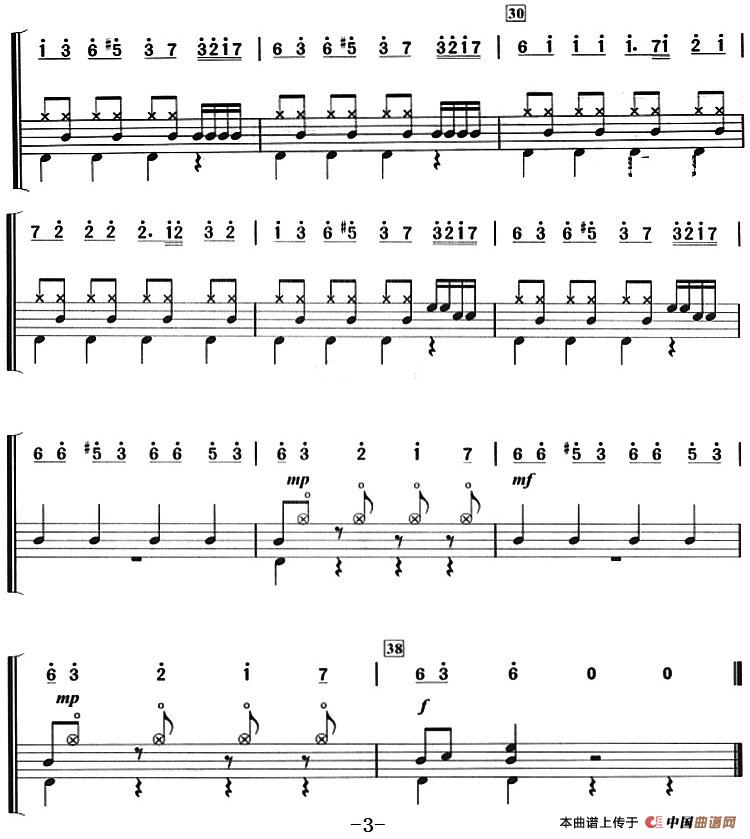 四小天鹅（架子鼓、主旋律+鼓谱）