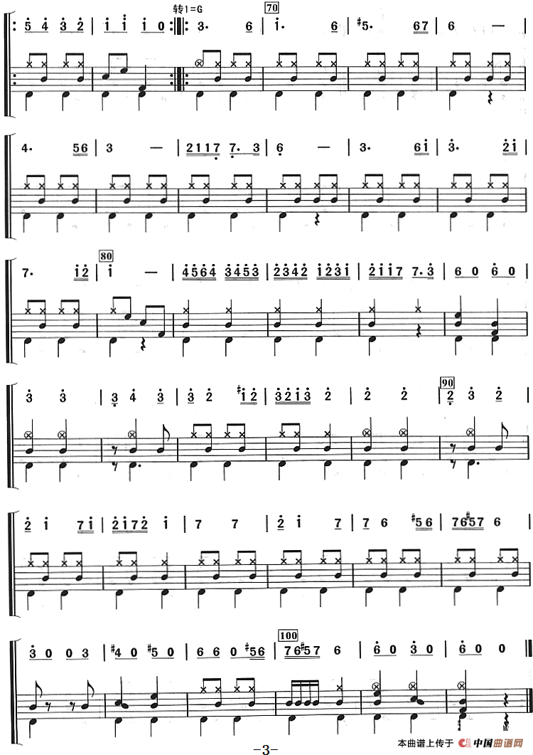 匈牙利舞曲第5号（架子鼓、主旋律+鼓谱）