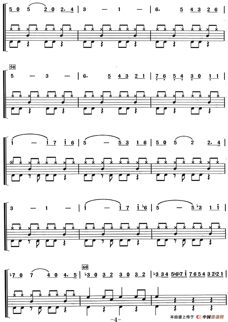 鲁斯兰与柳德米拉序曲（架子鼓、主旋律+鼓谱）