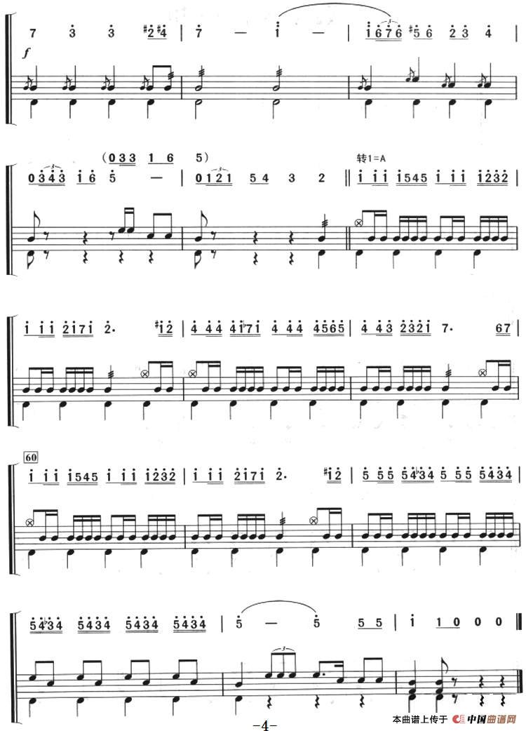 《卡门》序曲（架子鼓、主旋律+鼓谱）