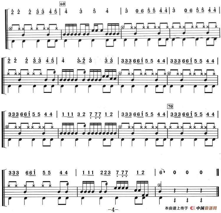 不如跳舞（架子鼓、主旋律+鼓谱）