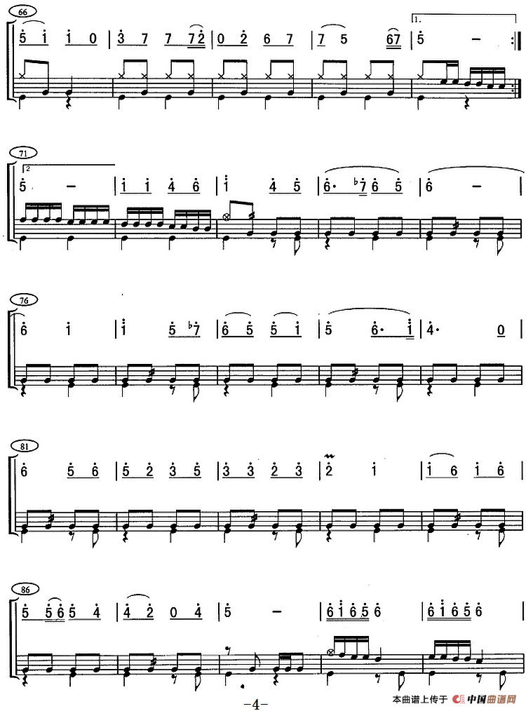 在希望的田野上（架子鼓、主旋律+鼓谱）