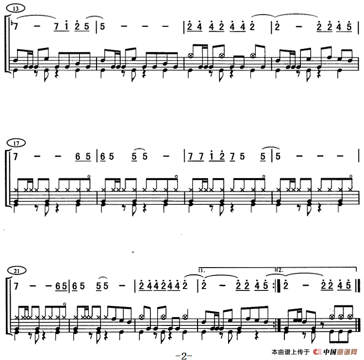 松鼠大战（架子鼓、主旋律+鼓谱）