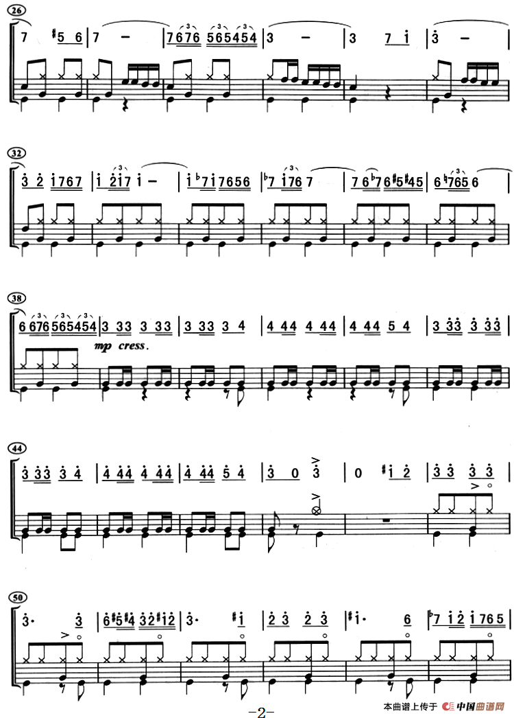 西班牙斗牛士（架子鼓、主旋律+鼓谱）