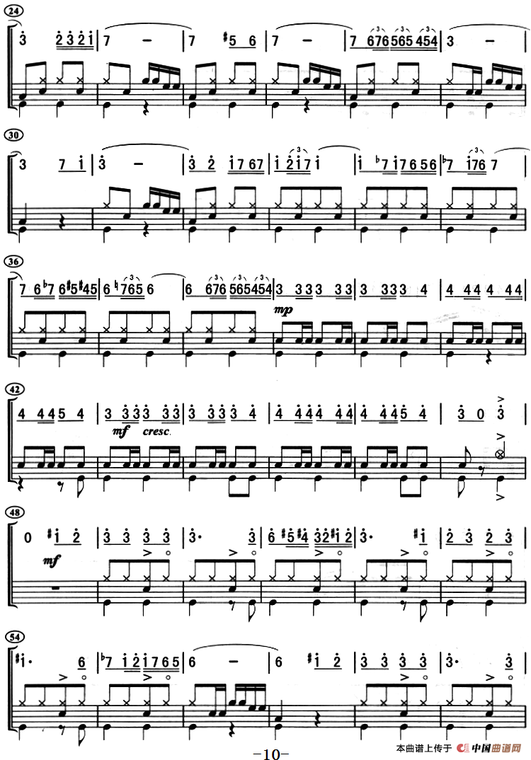 西班牙斗牛士（架子鼓、主旋律+鼓谱）