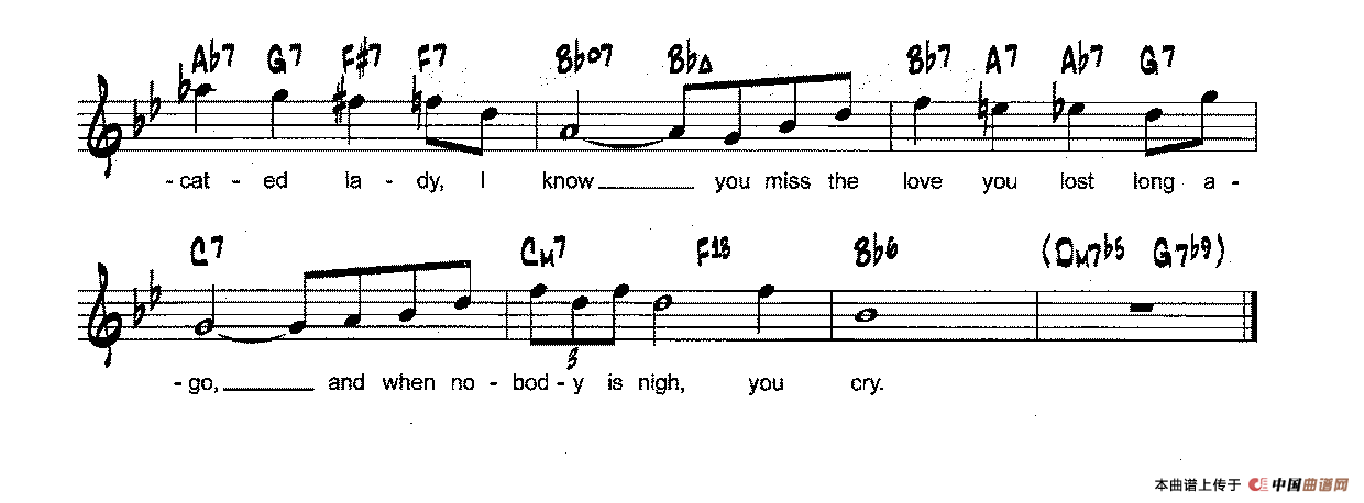 降B爵士乐谱：SOPHISTICATED LADY