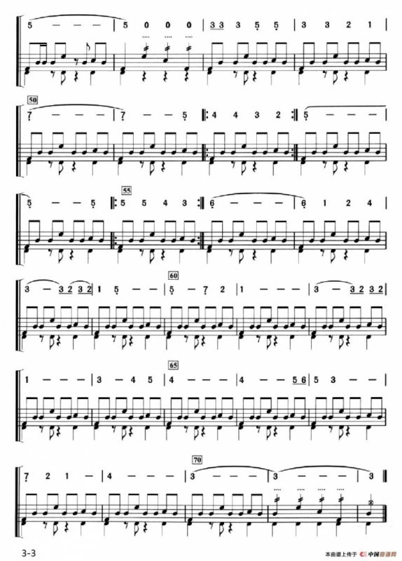 [美]伤感的电影（架子鼓、简谱+鼓谱）