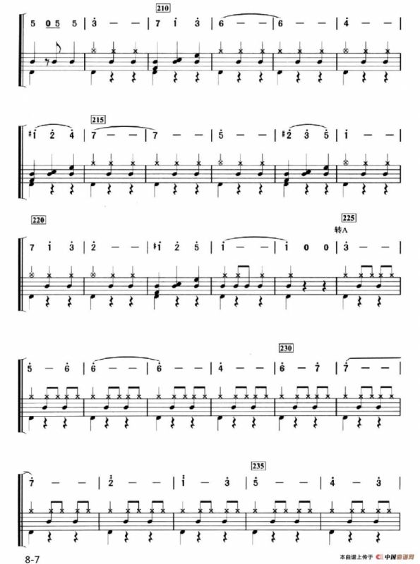 [法]溜冰圆舞曲（架子鼓、简谱+鼓谱）