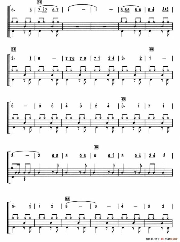 [日]邮递马车（架子鼓、简谱+鼓谱）