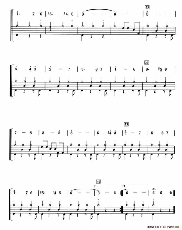 [英]绿袖子（架子鼓、简谱+鼓谱）