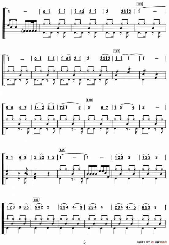 祝酒歌（架子鼓、简谱+鼓谱）