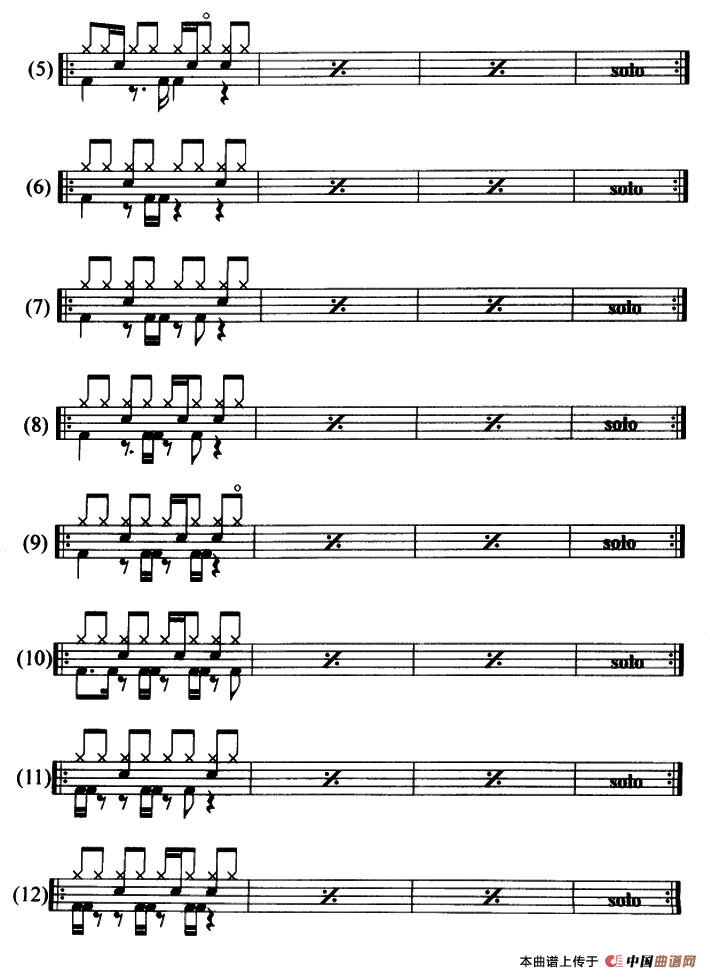 25条架子鼓方克(Funky)节奏型练习