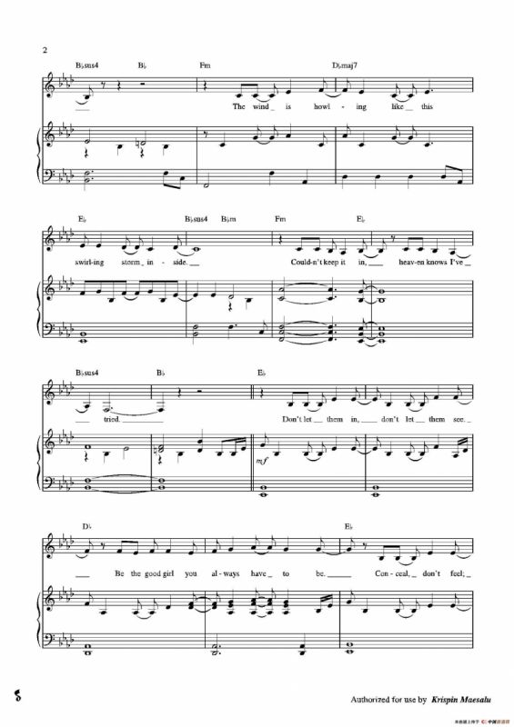 Let It Go（小提琴+钢琴伴奏）