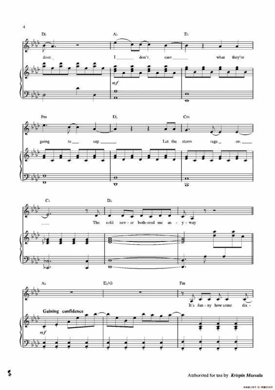 Let It Go（小提琴+钢琴伴奏）