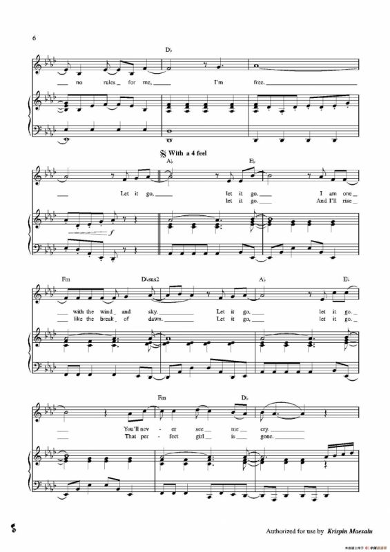 Let It Go（小提琴+钢琴伴奏）