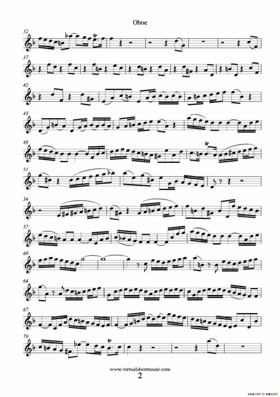 Concerto in D minor（双簧管分谱）