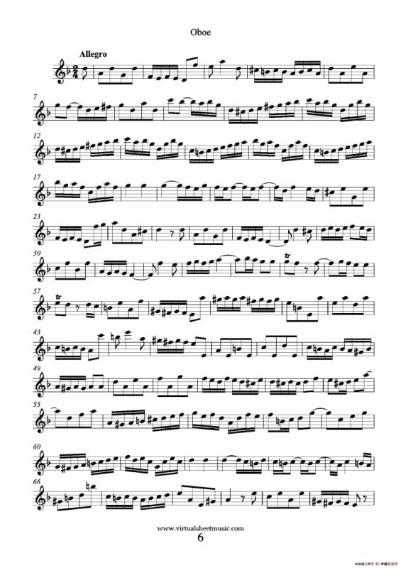 Concerto in D minor（双簧管分谱）