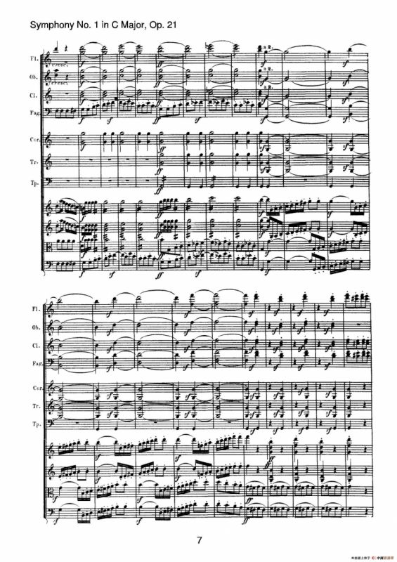 Symphony No.1 in C Major Op.21（Ⅳ）（交响乐总谱）