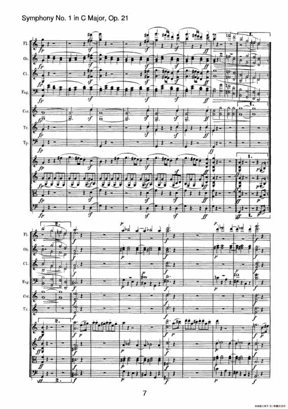 Symphony No.1 in C Major Op.21（Ⅰ）（交响乐总谱）