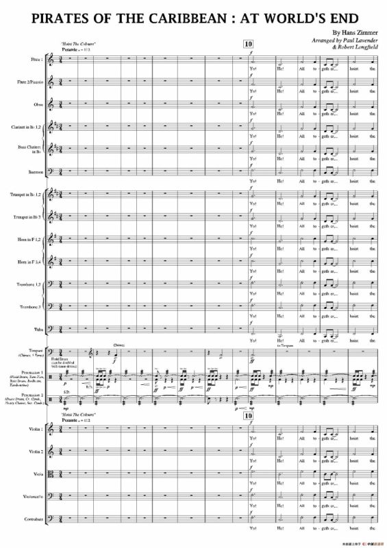 PIRATES OF THE CARIBBEAN: AT WORLDS END（交响总谱）