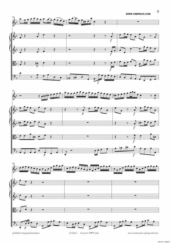 Concerto BWV 1059（双簧管与弦乐D小调协奏曲）