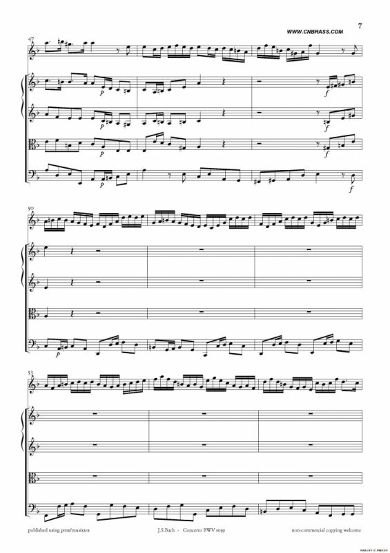 Concerto BWV 1059（双簧管与弦乐D小调协奏曲）