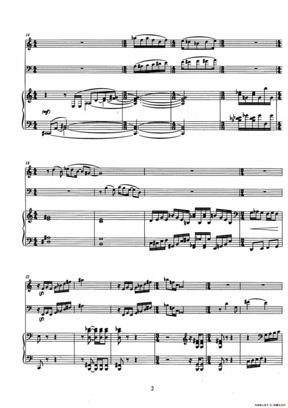 Trio（巴松、双簧管与钢琴三重奏总谱）