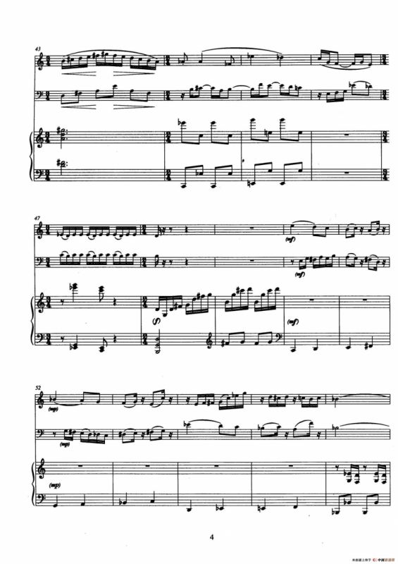 Trio（巴松、双簧管与钢琴三重奏总谱）