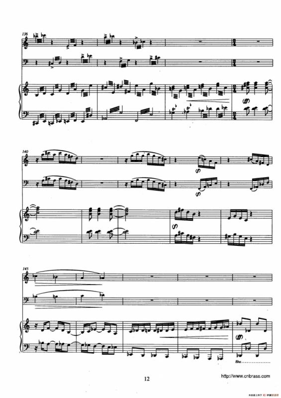 Trio（巴松、双簧管与钢琴三重奏总谱）