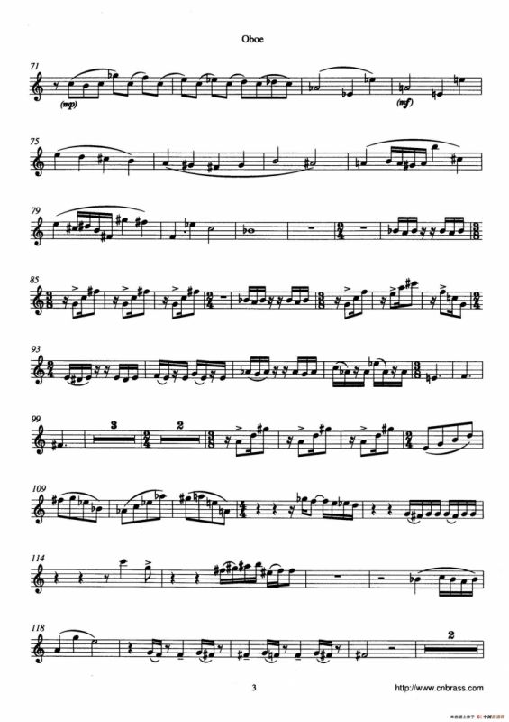 Trio（三重奏双簧管分谱）