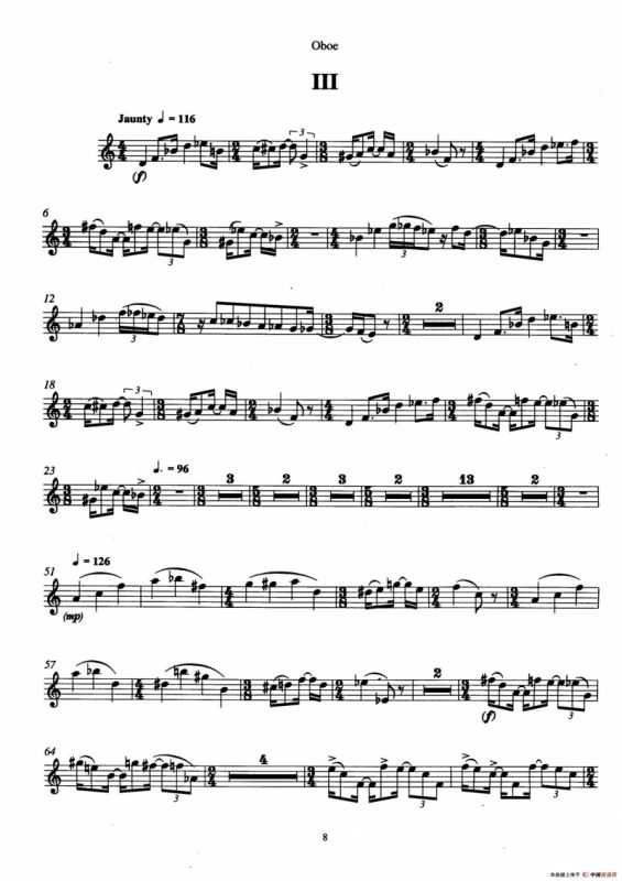 Trio（三重奏双簧管分谱）