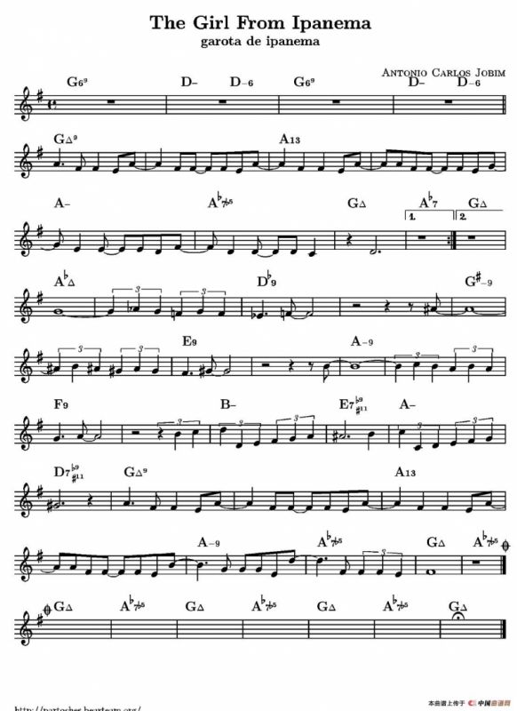 The Ggirl From Ipanema（单簧管）